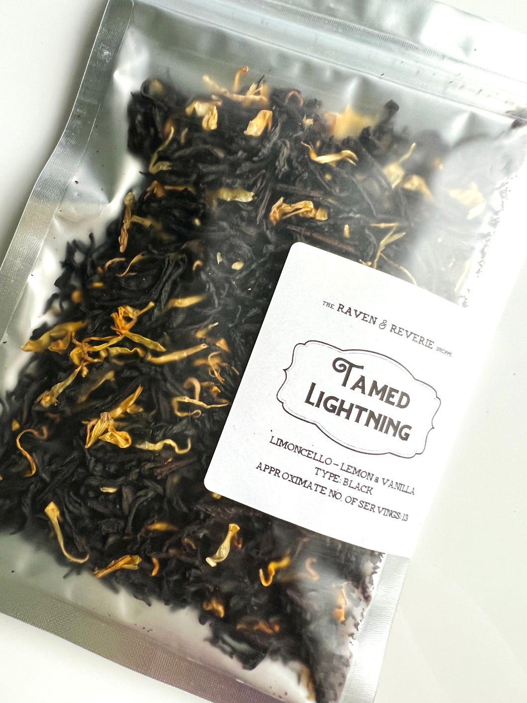 Tamed Lightning - limoncello - lemon and vanilla black loose leaf tea
