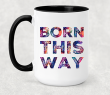 Load image into Gallery viewer, Pride mugs!!! 15oz black and white accented ceramic, dishwasher and microwave safe
