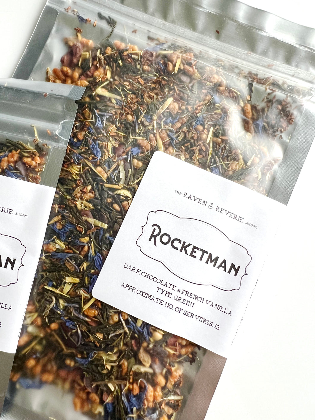 Rocketman - dark chocolate & French vanilla green loose leaf tea