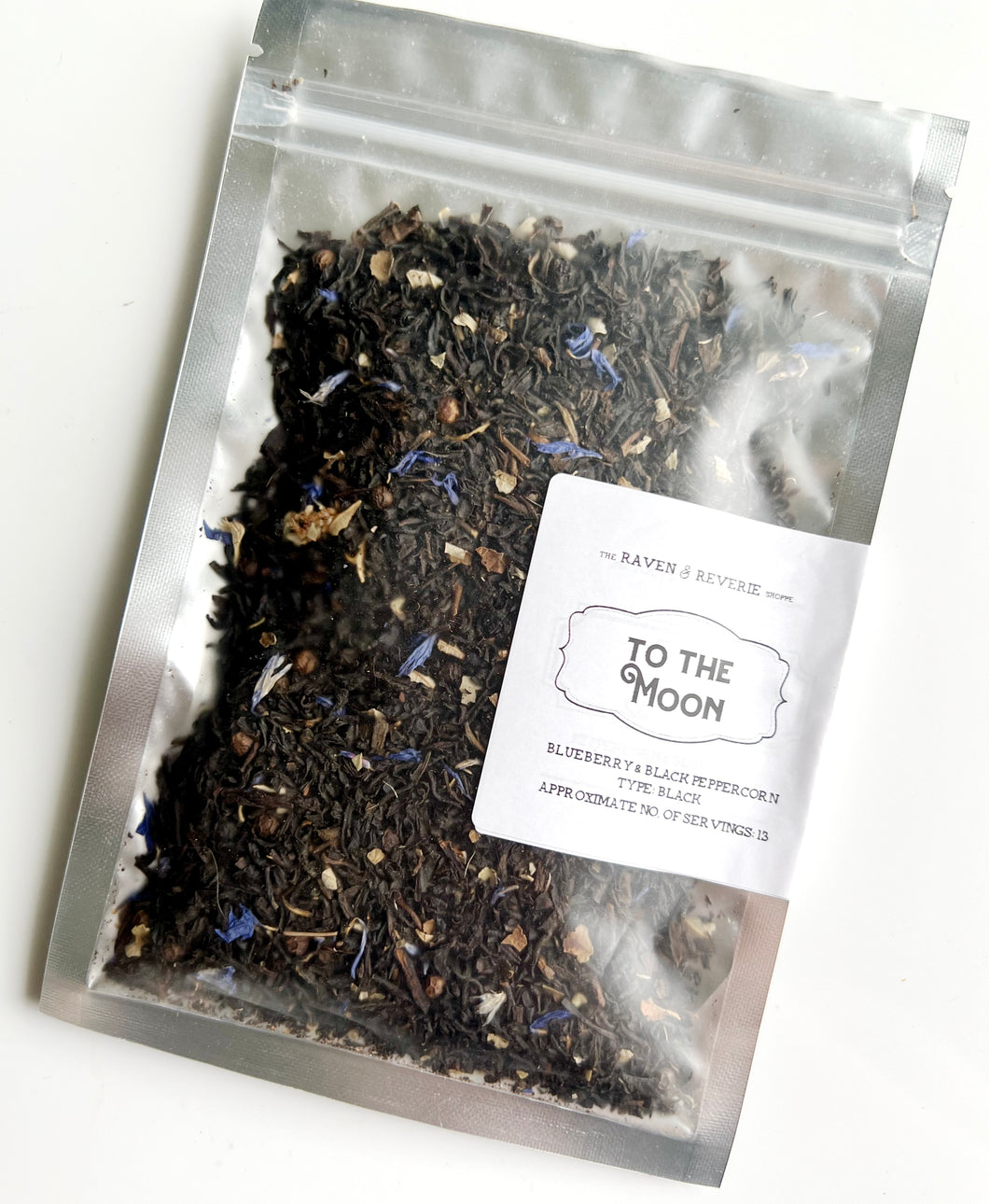 To The Moon - blueberry & peppercorn black loose leaf tea