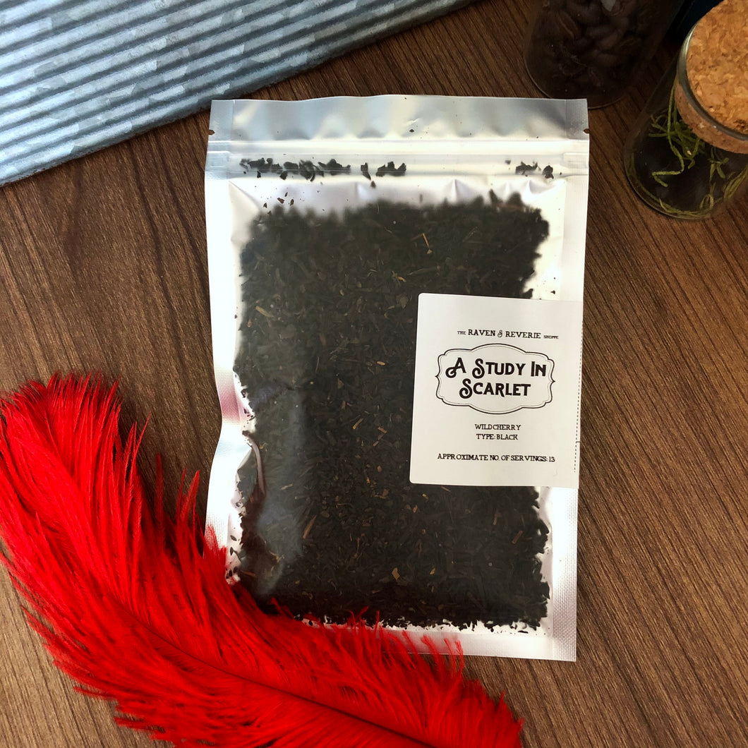 A Study In Scarlet - wild cherry black tea blend