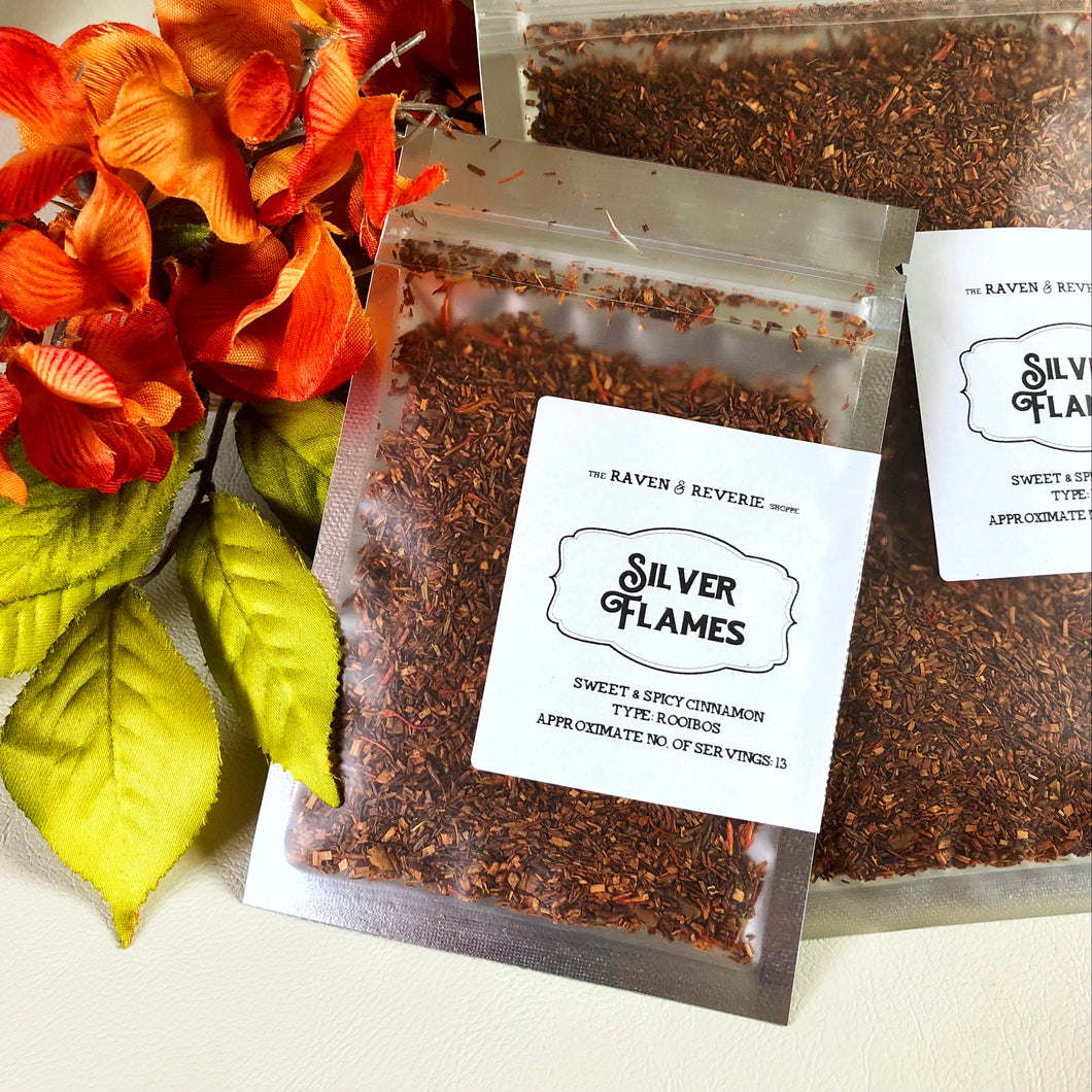 Silver Flames - sweet & spicy cinnamon rooibos loose leaf tea