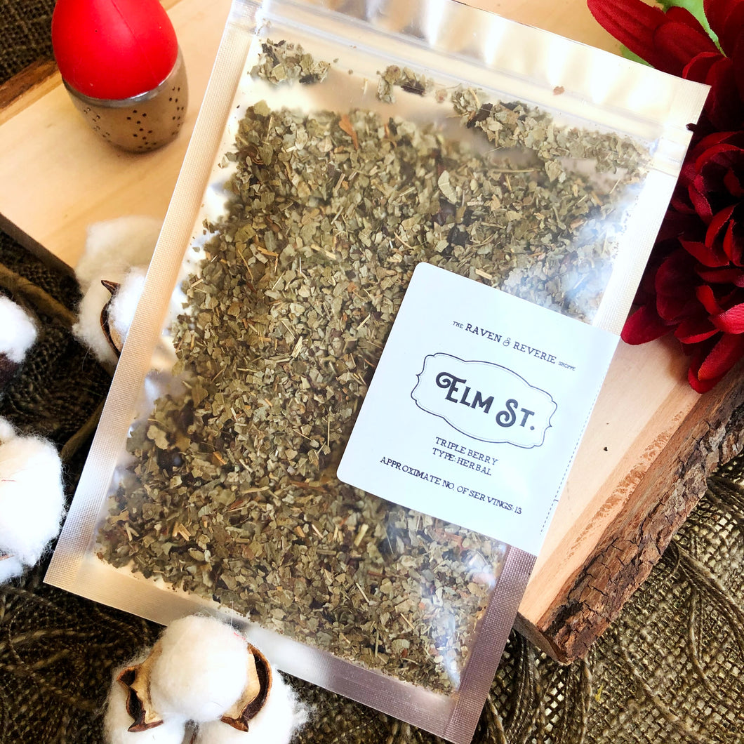 Elm St. - triple berry herbal tea blend