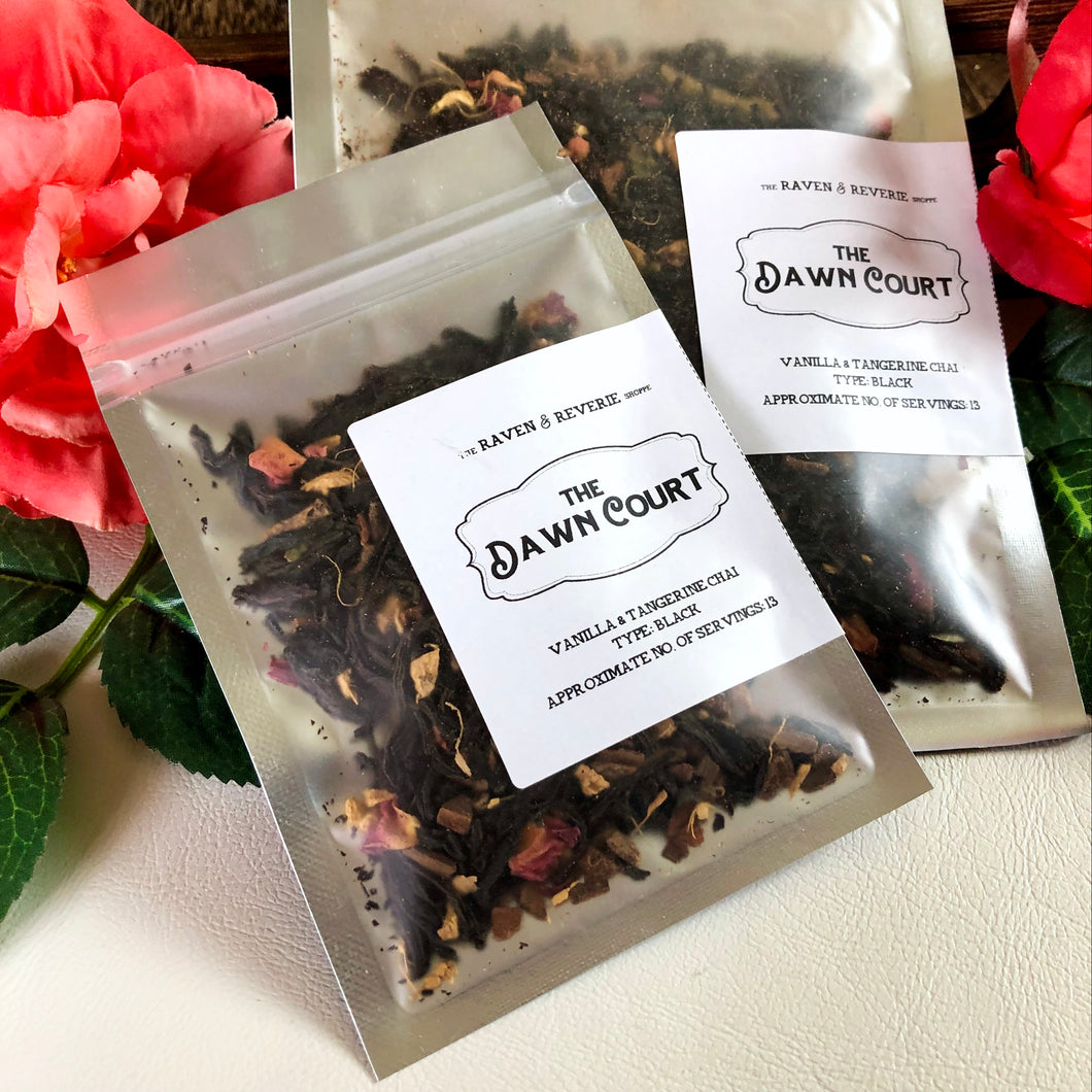 Dawn Court - vanilla & tangerine chai black loose leaf tea